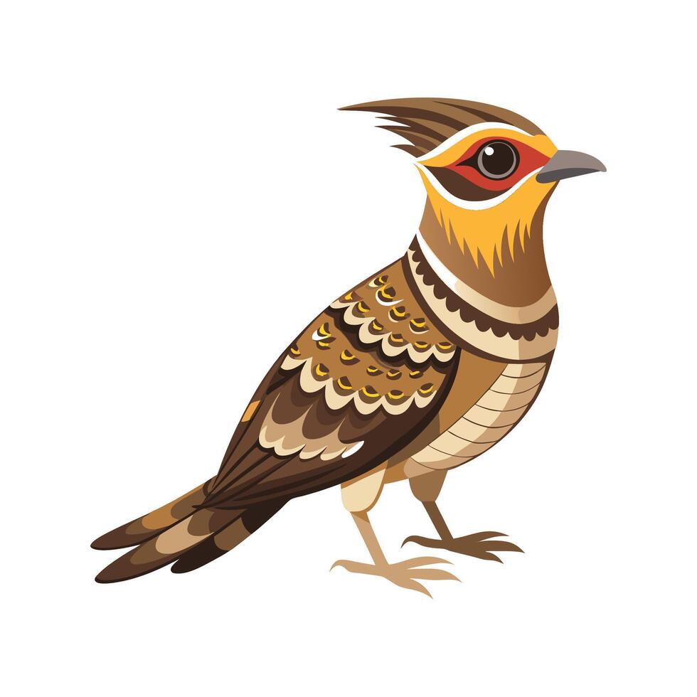 Stylish LargeTailed Nightjar Bird Graphic vector