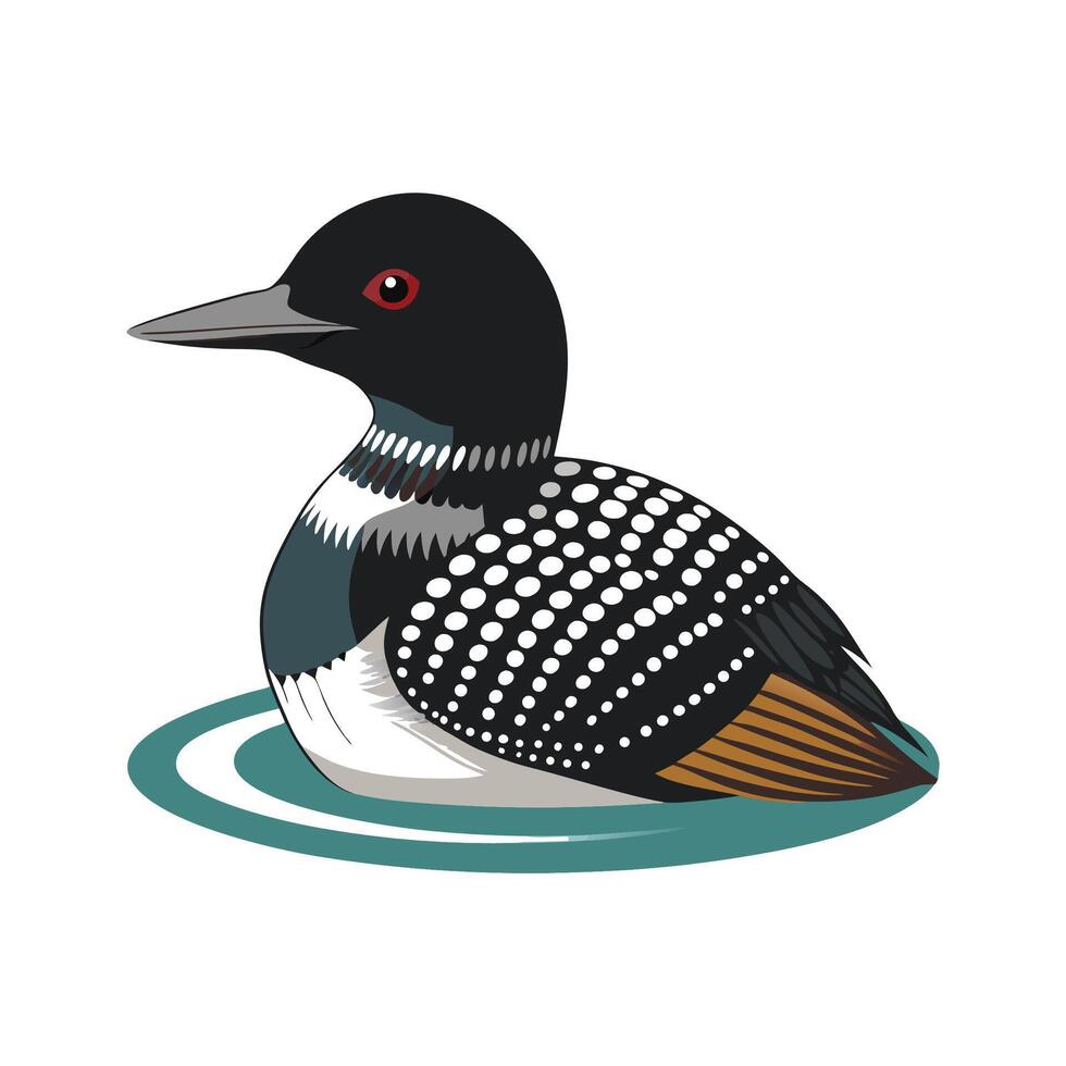Stylish Illustration of Loon vector