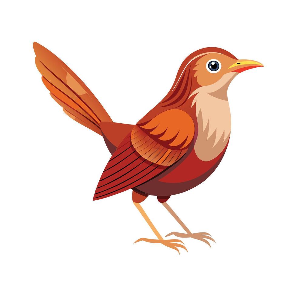 Exquisite Malaysian Rail Babbler Design vector