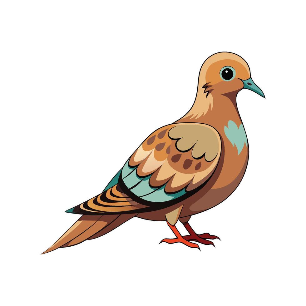 Elegant Mourning Dove Design vector