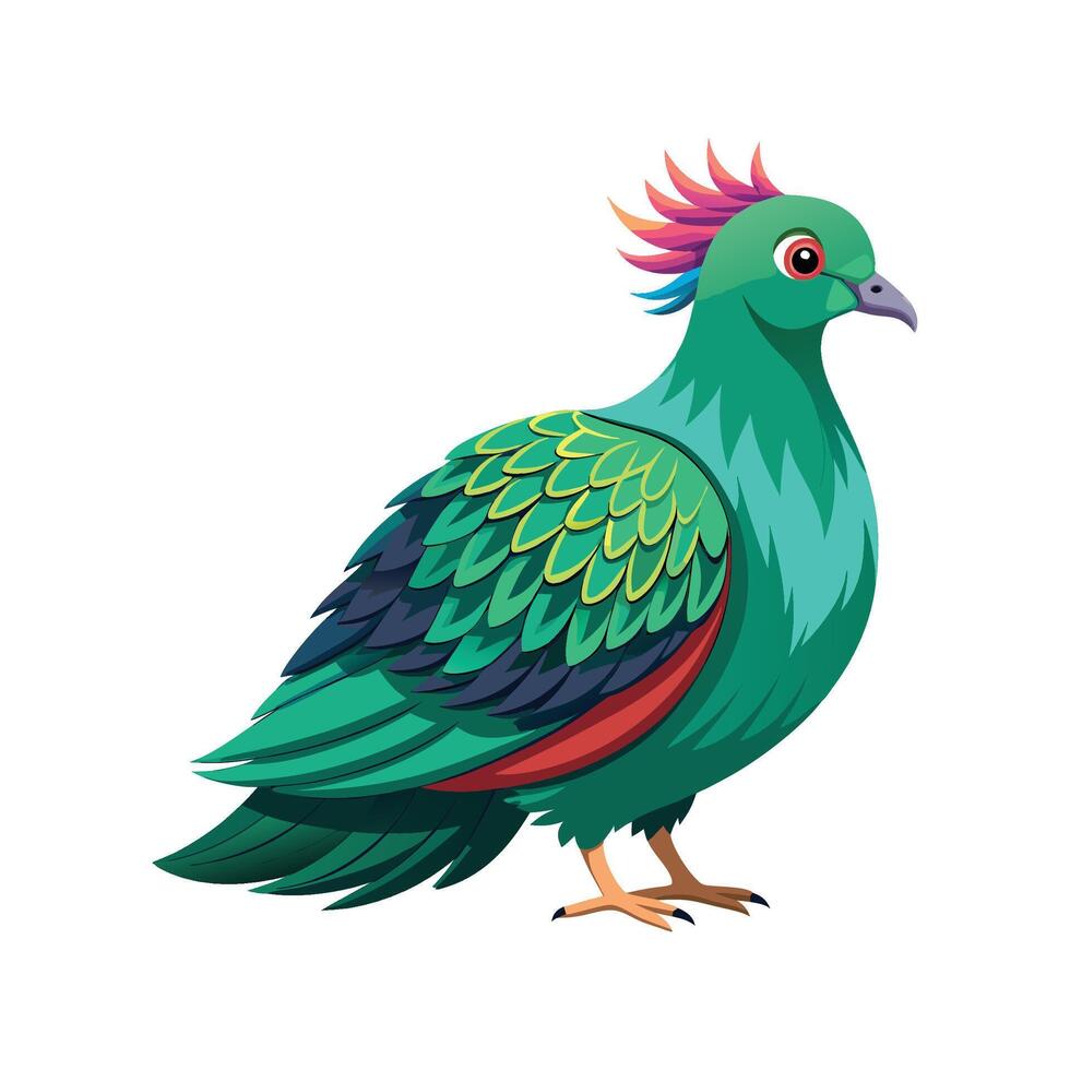 Elegant Nicobar Pigeon Design vector