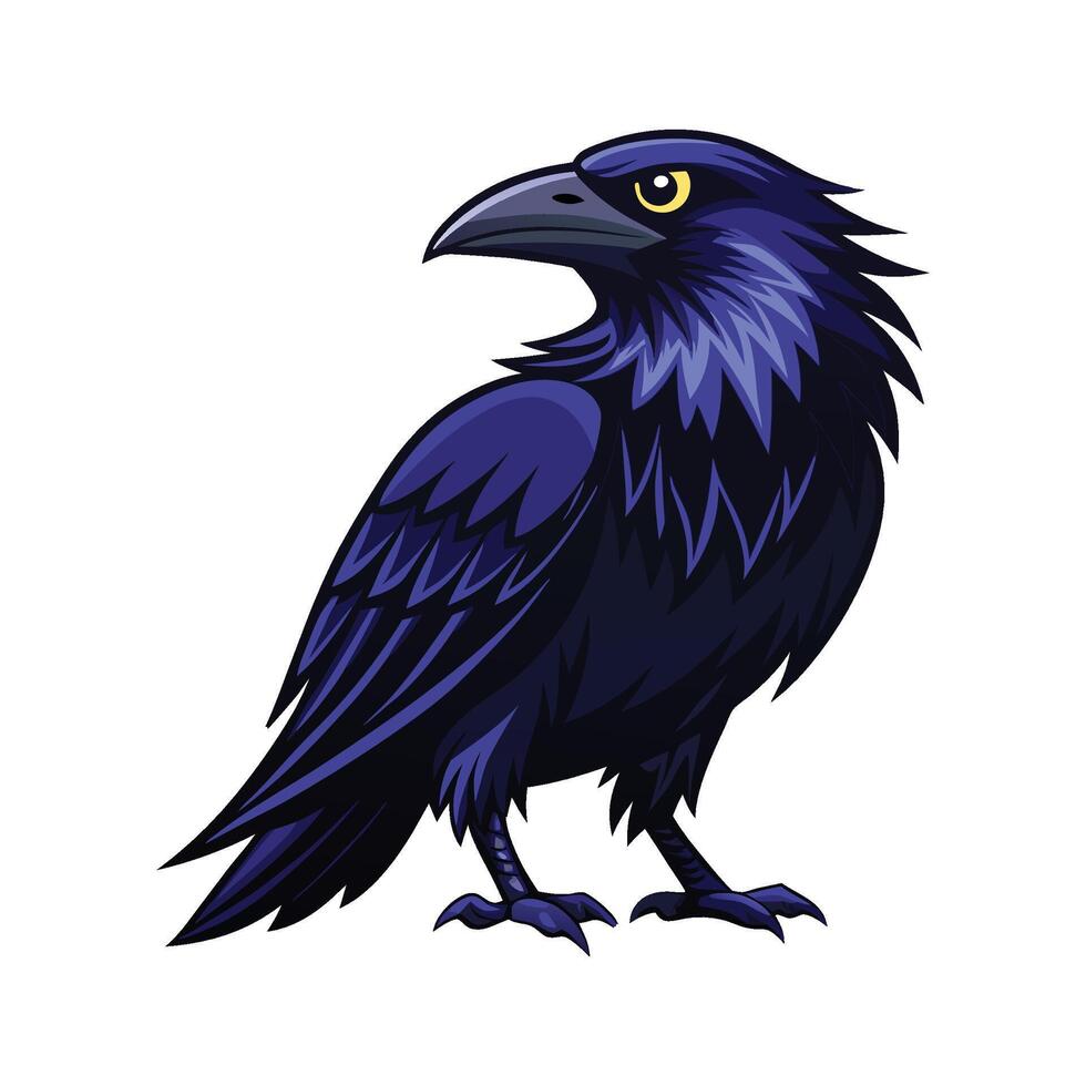 Dramatic Raven Bird Artwork vector