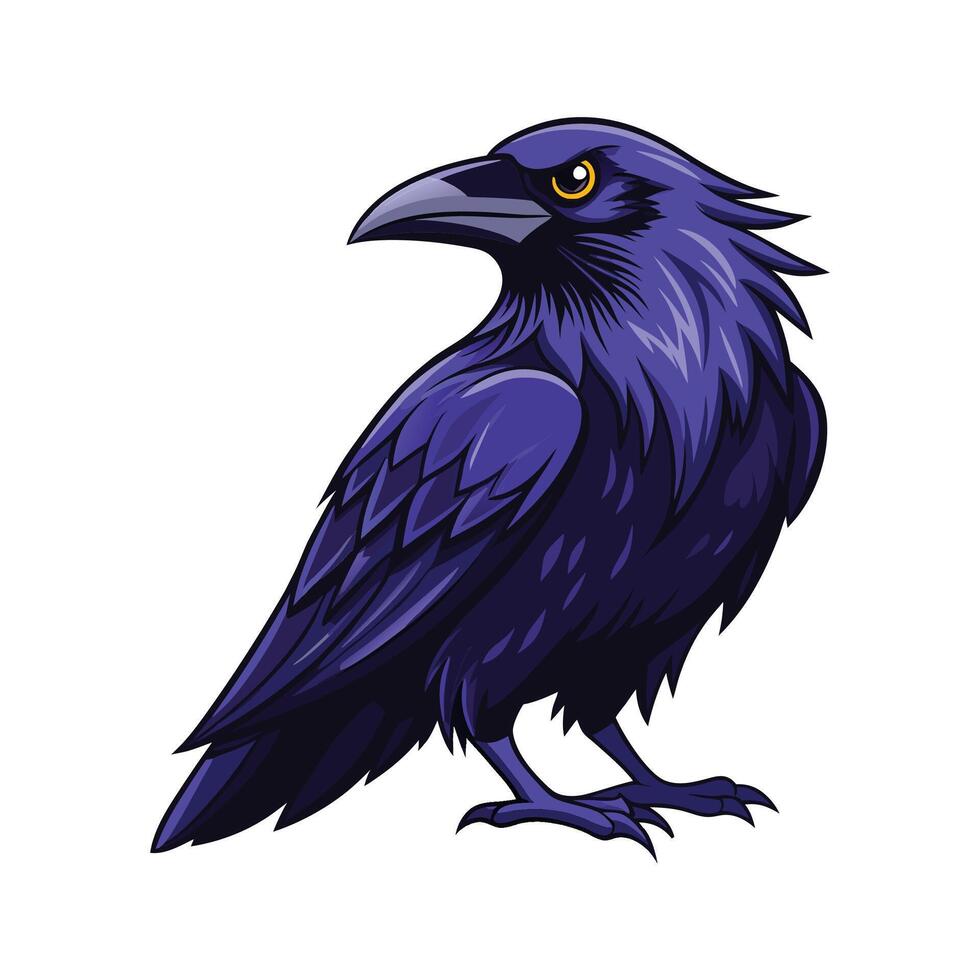 Majestic Raven Bird Illustration vector