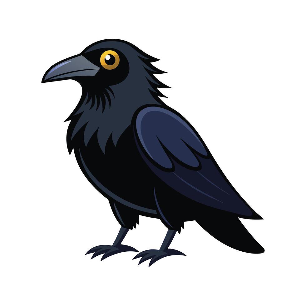 Elegant rook bird in flight illustration vector