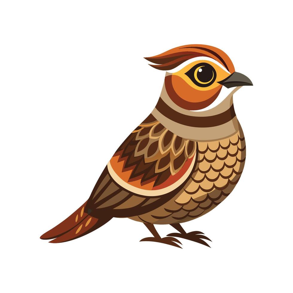 Charming rufous nightjar illustration vector