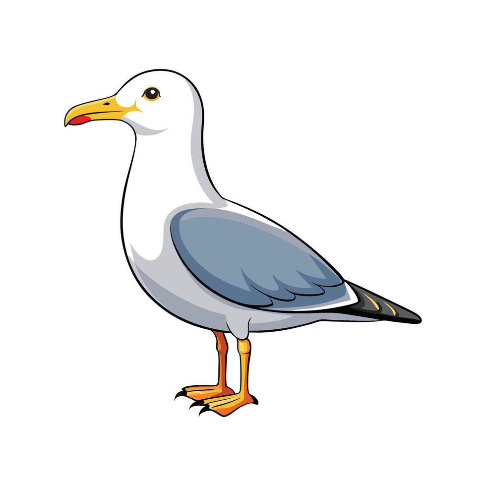 Elegant seagull art for nature designs vector