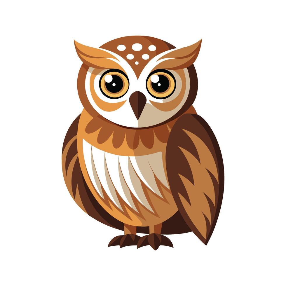 Stunning Tawny Owl Artistic Design vector