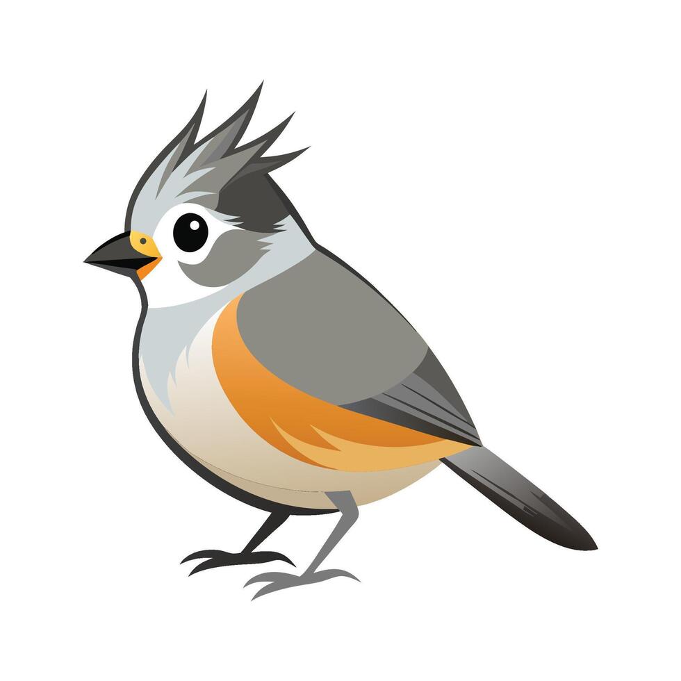 Vibrant Titmouse Bird Artistic Design Illustration vector