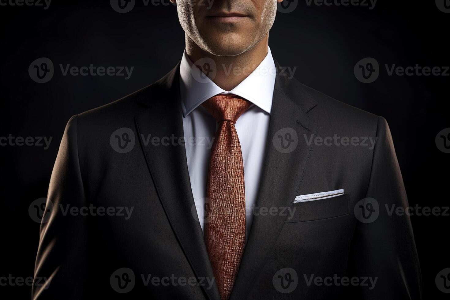 A man in a suit and tie is standing photo