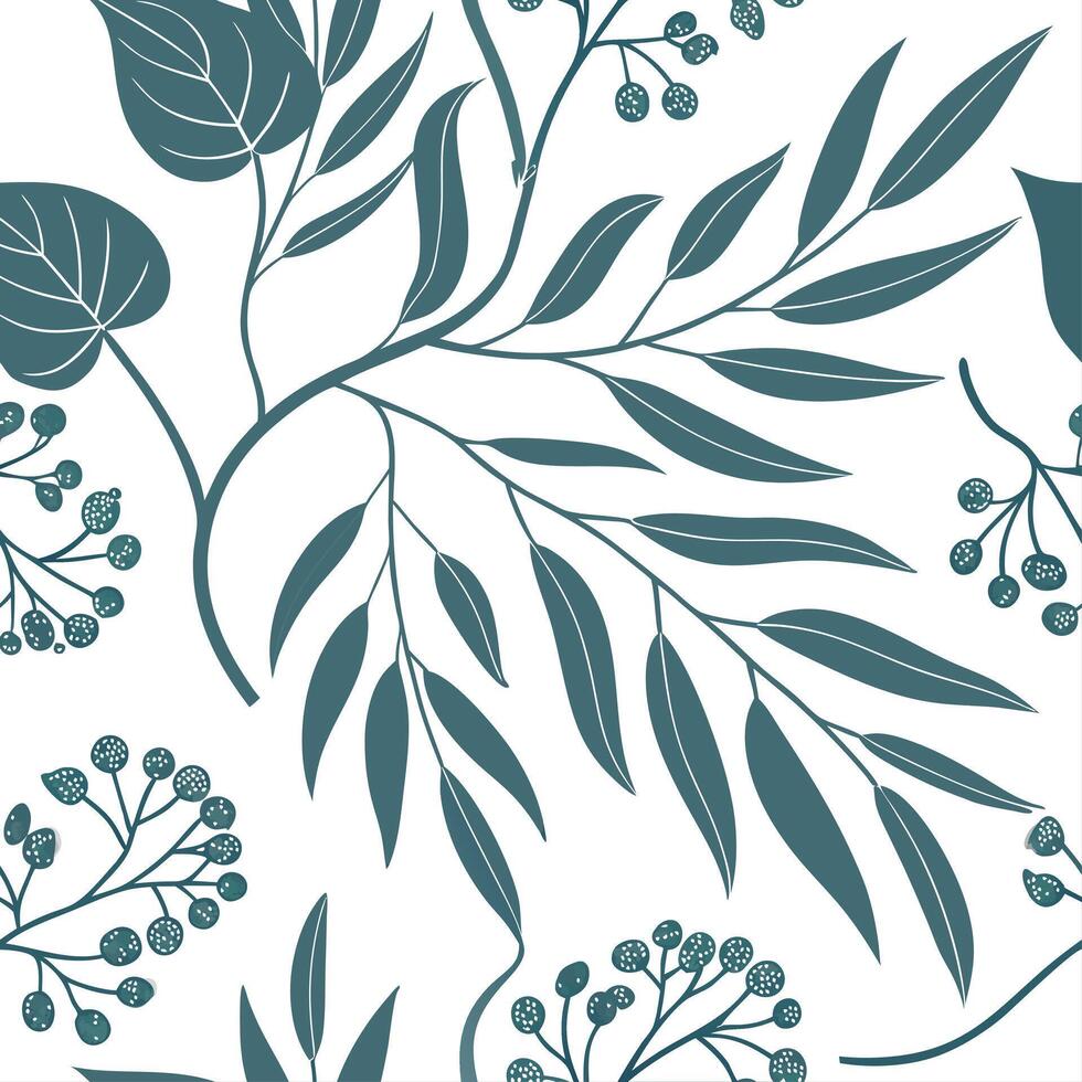Industrial eucalyptus seamless tiles pattern with bold lines and metallic accents on white background ideal for modern lofts Set 9 vector