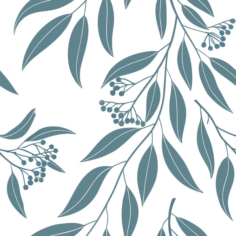 Industrial eucalyptus seamless tiles pattern with bold lines and metallic accents on white background ideal for modern lofts Set 5 vector