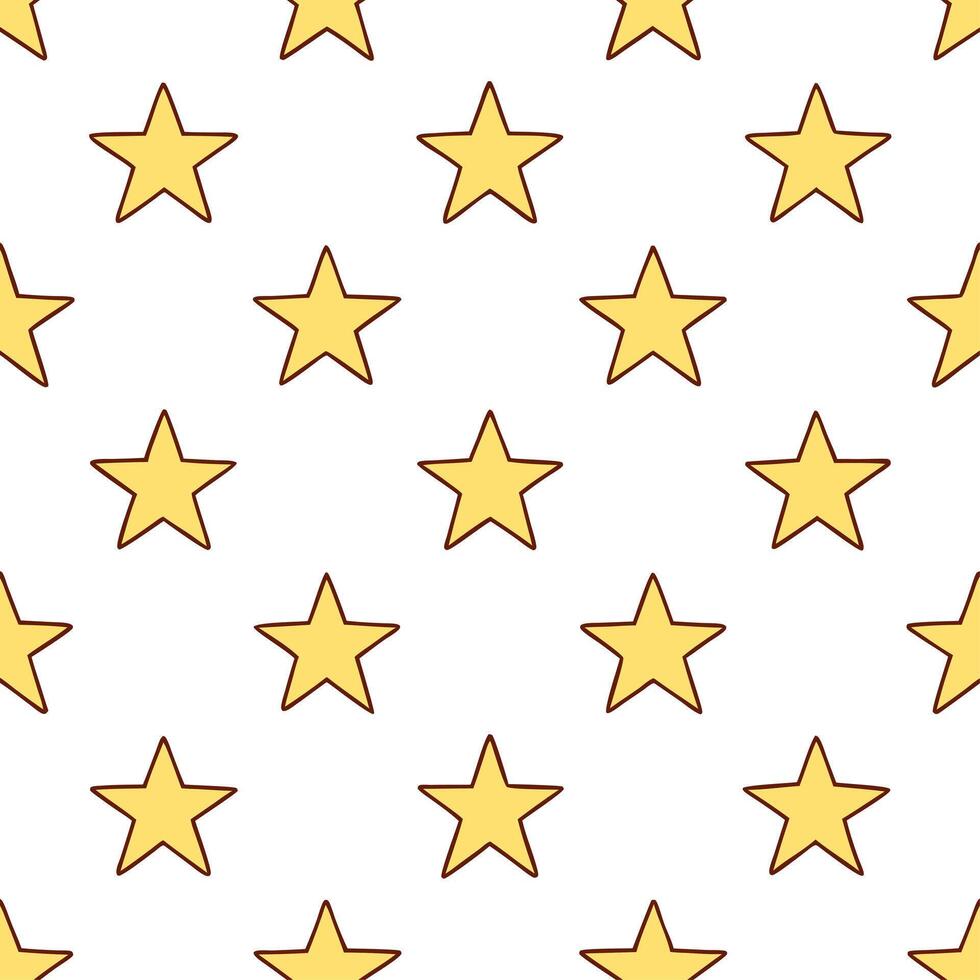 Heather and stars seamless pattern celestial isolated white background ideal for night textiless branding packaging vector
