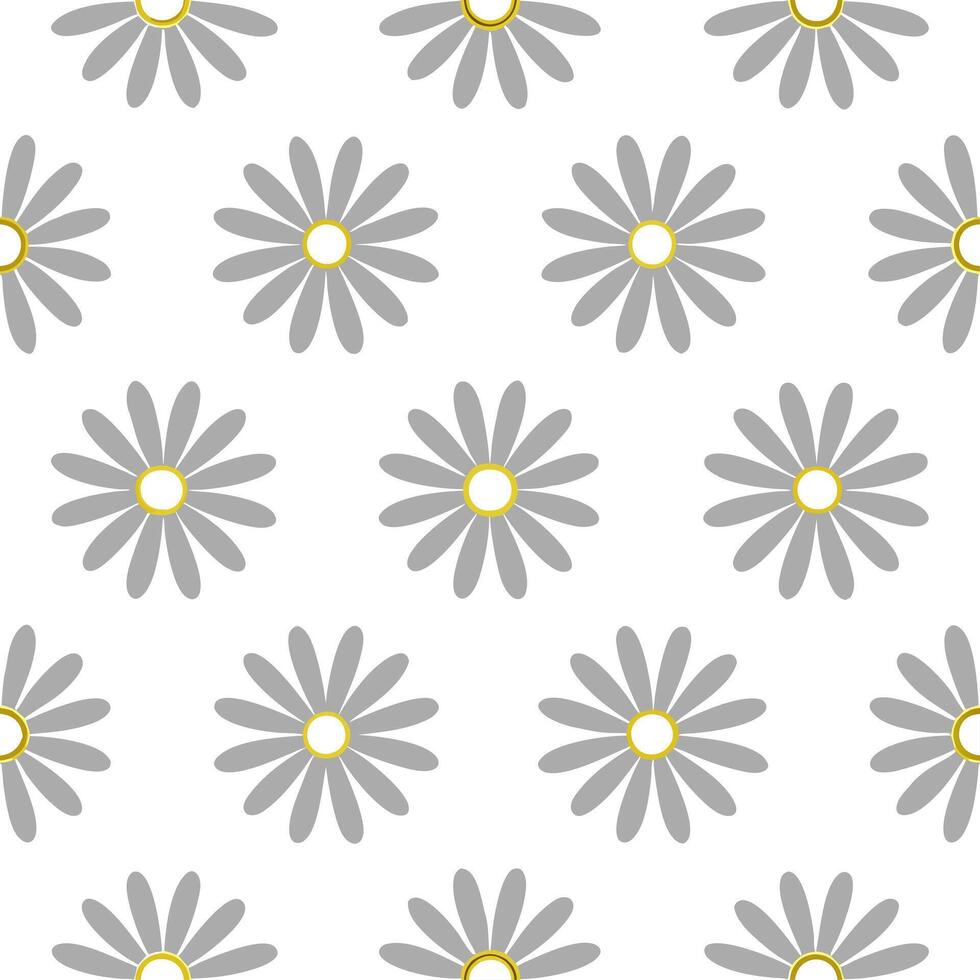 Elegant daisy seamless tiles pattern with white daisies on pure white background ideal for luxurious bathrooms Set 2 vector