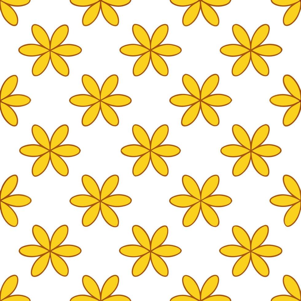 Classic embroidered buttercup seamless pattern with textured details on white Set 3 vector