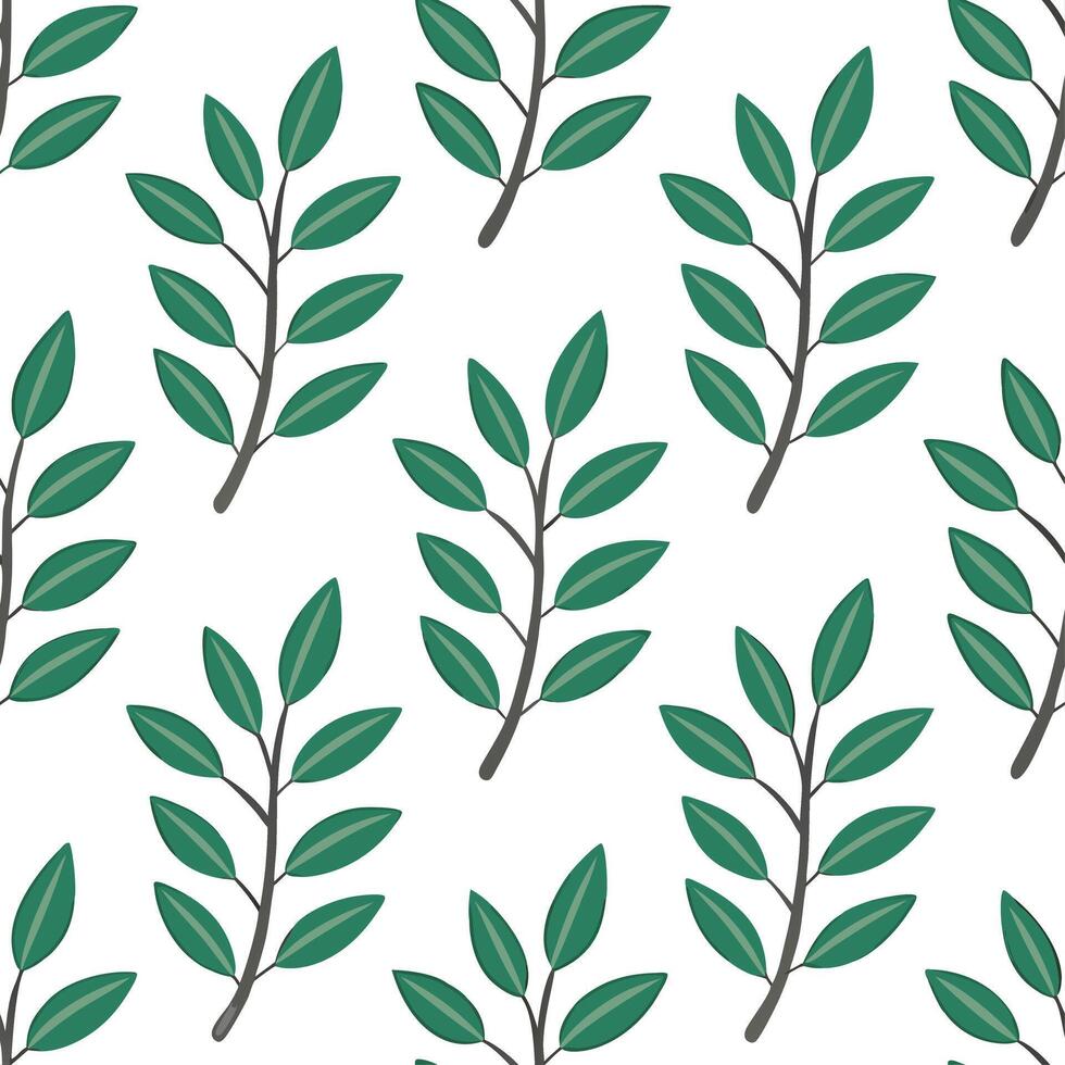Botanical garden eucalyptus seamless tiles pattern with various eucalyptus species in natural greens on white background perfect for serene spaces Set 3 vector