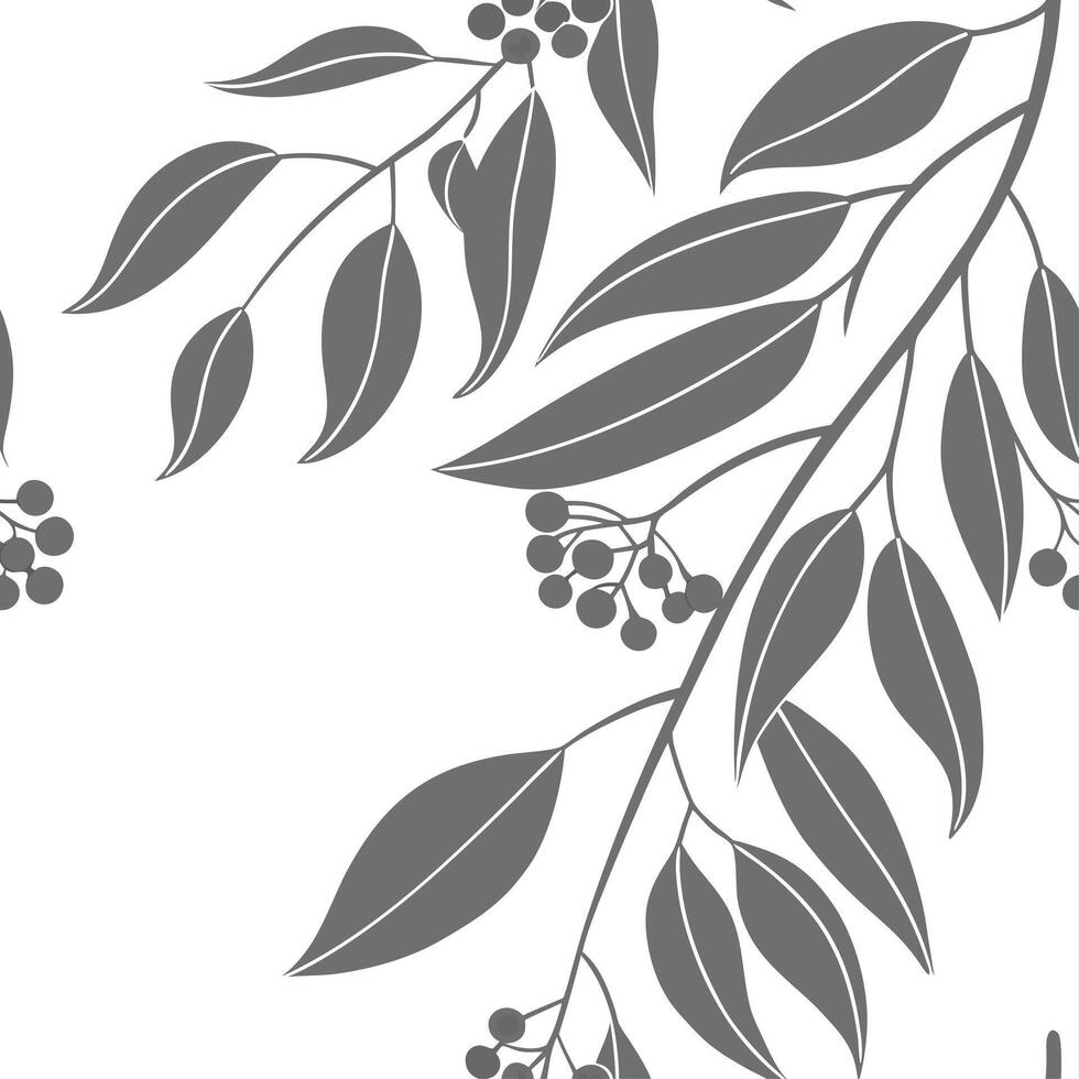 Botanical garden eucalyptus seamless tiles pattern with various eucalyptus species in natural greens on white background perfect for serene spaces Set 6 vector