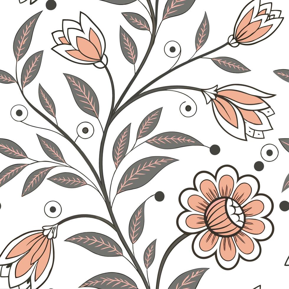 Bohemian seamless tiles pattern with eclectic floral motifs and rich vibrant colors perfect for creative spaces Set 5 vector