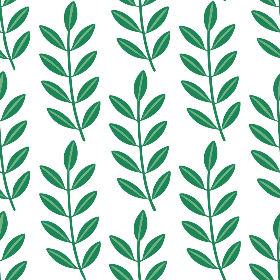 Bohemian eucalyptus seamless tiles pattern with vibrant green stems and intricate leaf details on white background ideal for eclectic spaces Set 2 vector