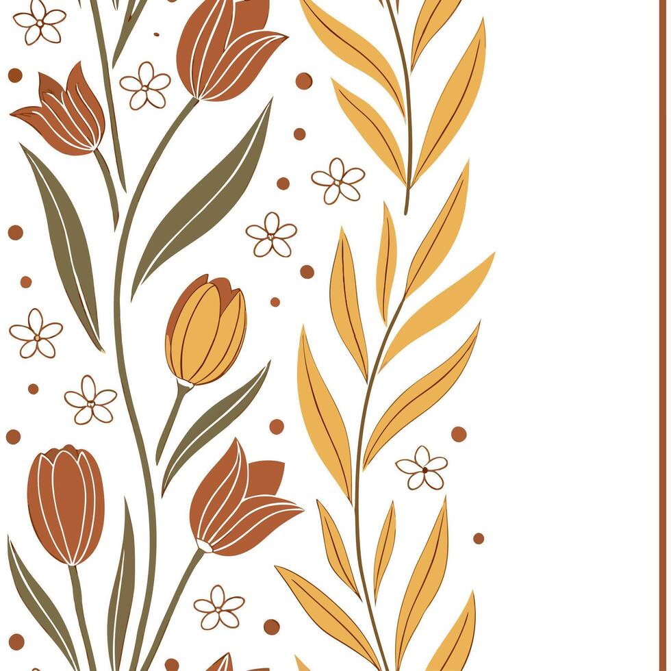 Bohemian bamboo leaves seamless tiles pattern with vibrant green stalks and intricate leaf patterns on white background ideal for eclectic spaces Set 2 vector