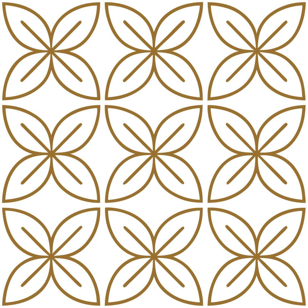 Art Deco hydrangea seamless tiles pattern with symmetrical hydrangea motifs and gold accents for glamorous interiors vector