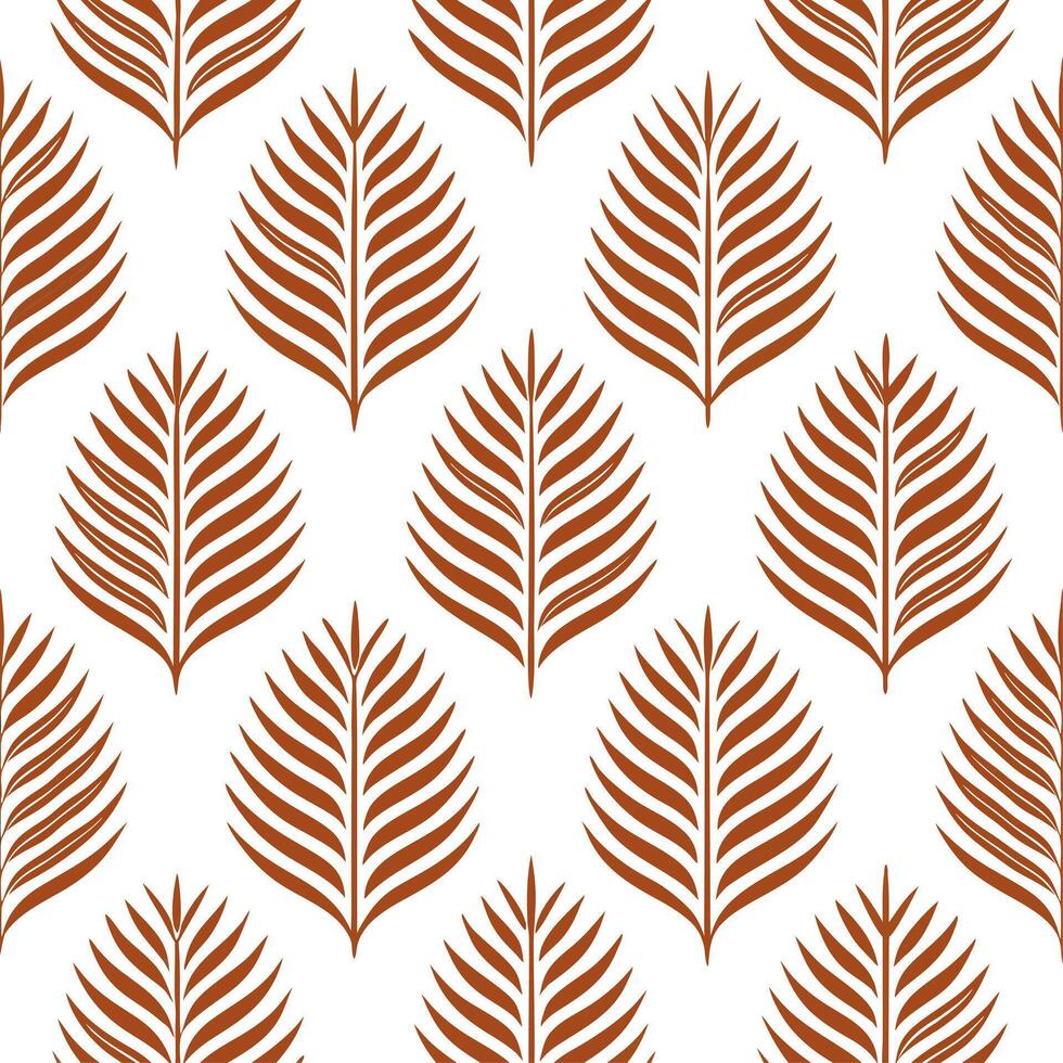 Art Deco fern seamless tiles pattern with symmetrical fern motifs and gold accents for luxurious living rooms Set 2 vector
