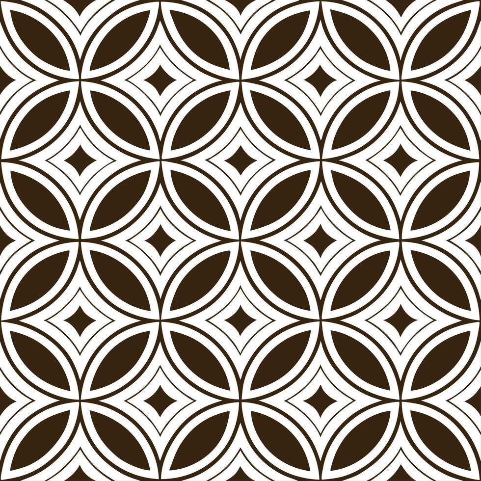Art deco Anemone seamless pattern with metallic accents and geometric elements on white vector