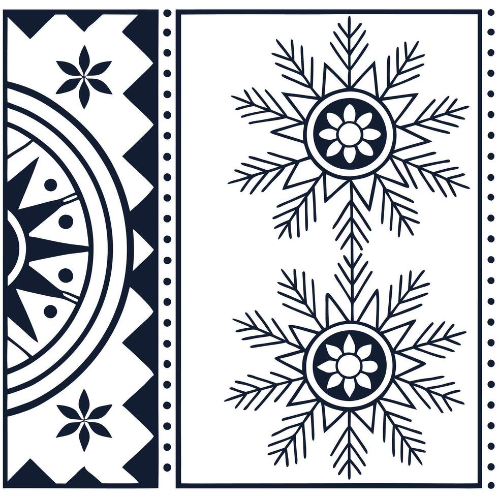 Design seamlessestiles pattern based on local symbols from the Inuit culture incorporating snowflakes and geometric elements concept as Focus on Inuit cultural symbols like snowflak Dynamic Square vector