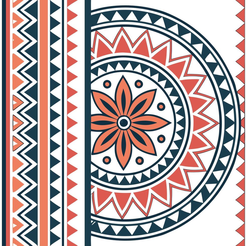 Ethnic graphics seamless pattern with vibrant animal prints and bold geometric shapes for a lively cultural design concept as Vibrant animal prints combined with bold geometric sha flat Set 2 vector