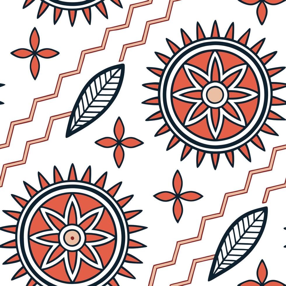 Ethnic graphics seamless pattern with vibrant animal prints and bold geometric shapes for a lively cultural design concept as Vibrant animal prints combined with bold geometric sha flat Set 3 vector