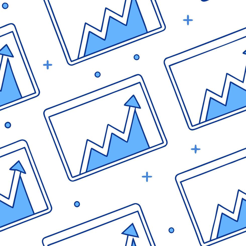 Flat 3D loop animation of a rising blue stock market chart showing growth success business financial graph economy data and investment analysis in an abstract seamless concept conc flat vector