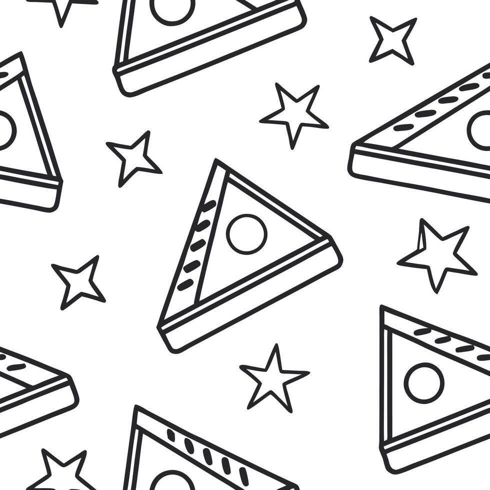 Flat Abstract triangles seamless tile pattern bold isolated white background perfect for contemporary branding packaging concept as Abstract triangles seamless pattern with bold de flat vector