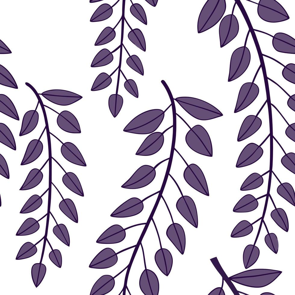 Flat Abstract wisteria tendrils seamless tile pattern artistic isolated white background ideal for creative projects posters wallpapers digital media concept as Abstract wisteria t flat vector