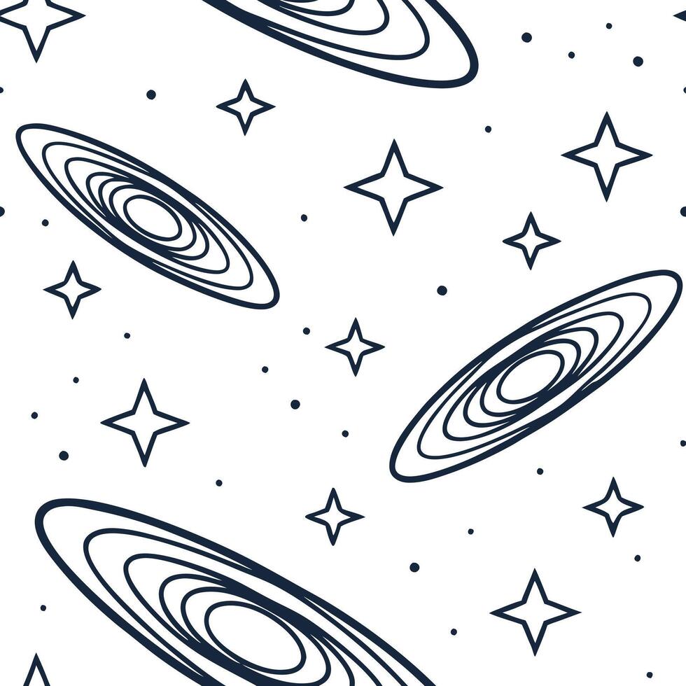 Flat Arrange seamless sci fi fractal designs with swirling galaxy hints and white isolation perfect for futuristic brand strategies or digital media visuals concept as Compose frac flat vector