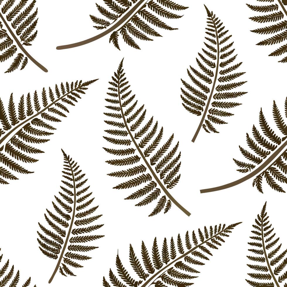 Flat Art Deco fern seamless tile pattern with symmetrical fern motifs and gold accents for luxurious living rooms concept as Symmetrical fern motifs with gold accents create Art De flat Set 5 vector