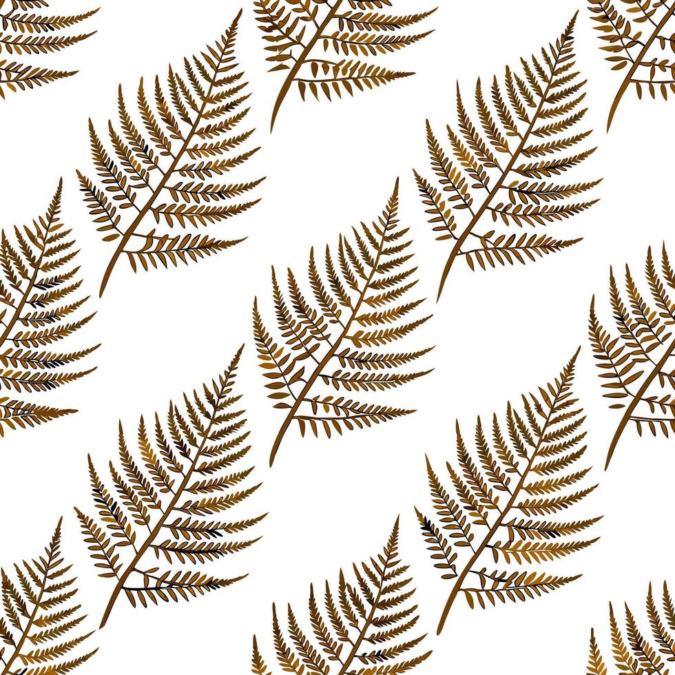 Flat Art Deco fern seamless tile pattern with symmetrical fern motifs and gold accents for luxurious living rooms concept as Symmetrical fern motifs with gold accents create Art De flat Set 2 vector