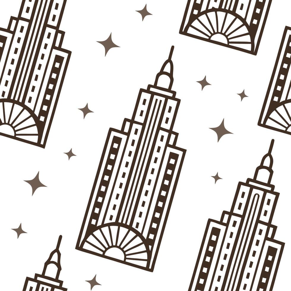 Flat Art deco seamless tile pattern with intricate retro illustrations inspired by 1920s luxury and elegance concept as Intricate elegant art deco graphics create seamless tile pat flat Set 2 vector