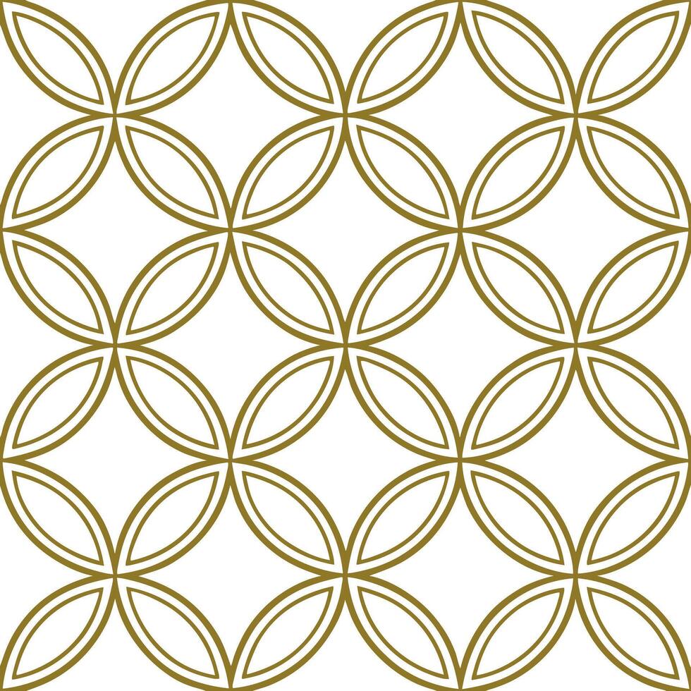 Flat Art Deco vine seamless tile pattern with geometric vine motifs and gold accents for luxurious interiors concept as Geometric vine motifs with gold accents create Art Deco seam flat vector