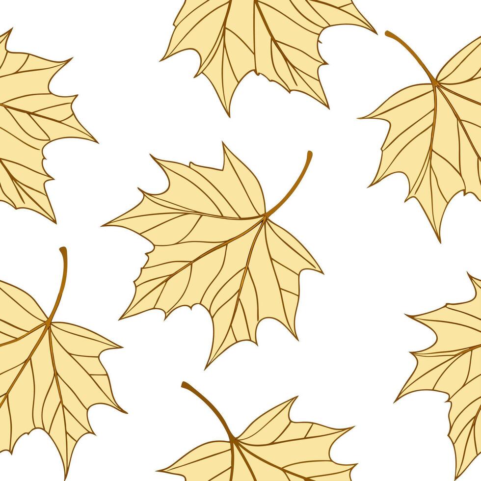 Flat Autumn leaves seamless pattern with rich red orange and yellow hues for vibrant fall designs concept as Vibrant autumn leaves pattern with rich red orange and yellow hues perf flat Set 4 vector
