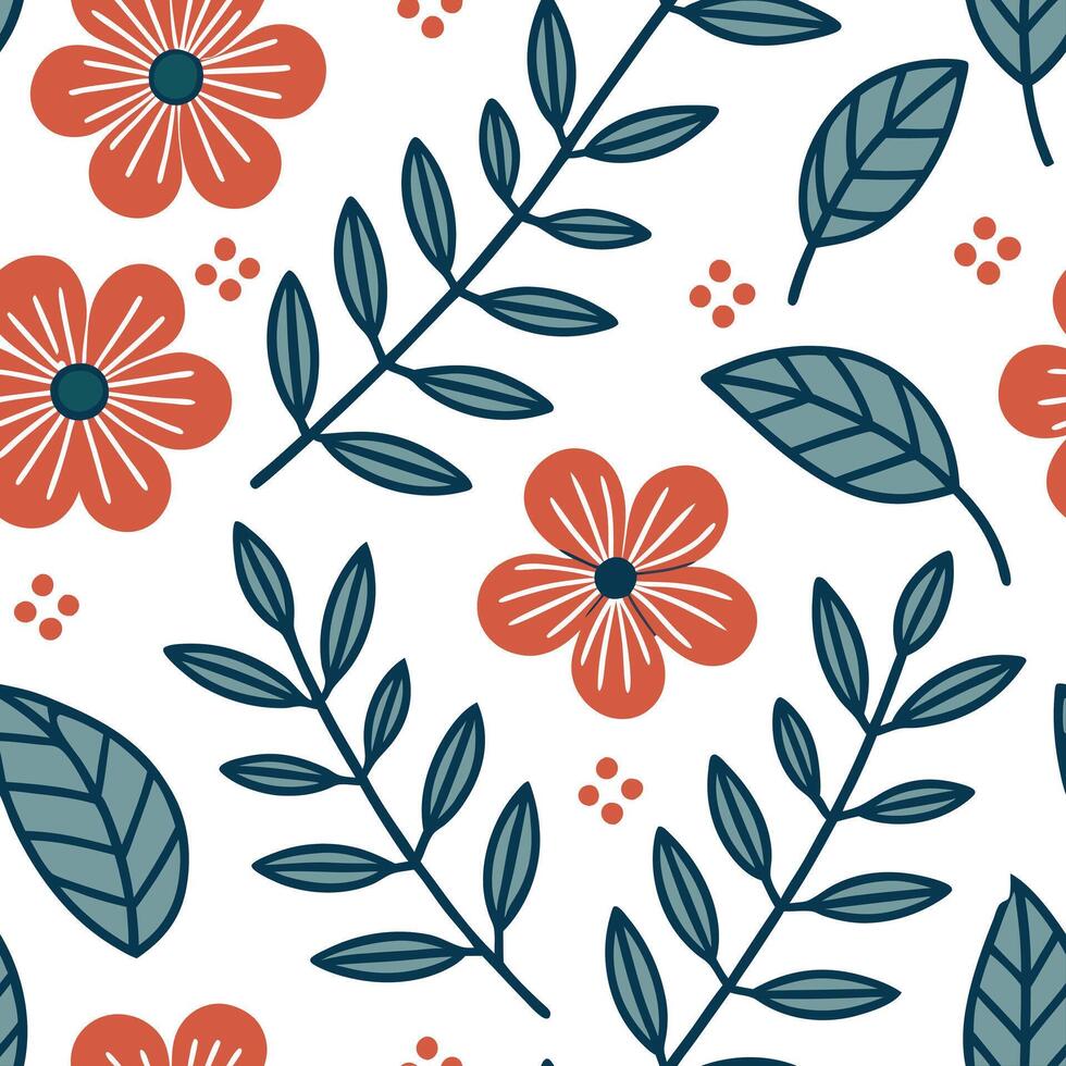 Flat Bohemian seamless tile pattern with eclectic floral motifs and rich vibrant colors perfect for creative spaces concept as Eclectic floral motifs with rich vibrant colors creat flat vector