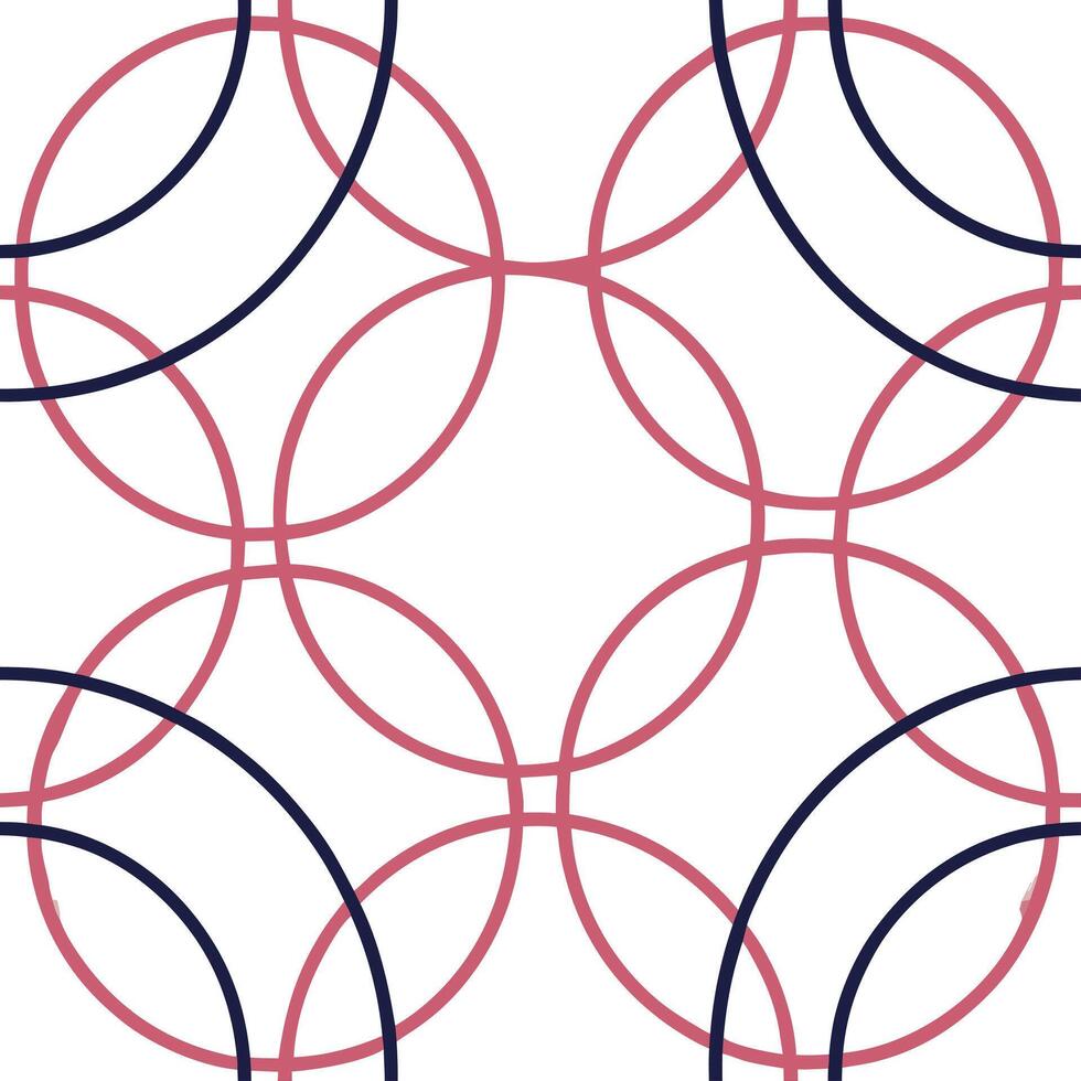Flat Bold neon circle tile pattern with high contrast round shapes on white surface emphasizing a futuristic look concept as High contrast neon circles forming an energetic seamles flat vector