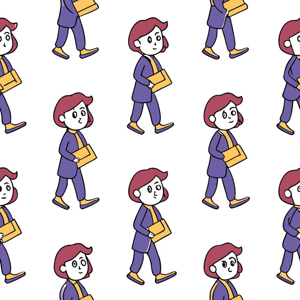 Flat Cartoon Calendar Characters concept as Design a seamless background featuring cartoon characters representing each month of the 2026 calendar The characters should be engagin flat Set 2 vector