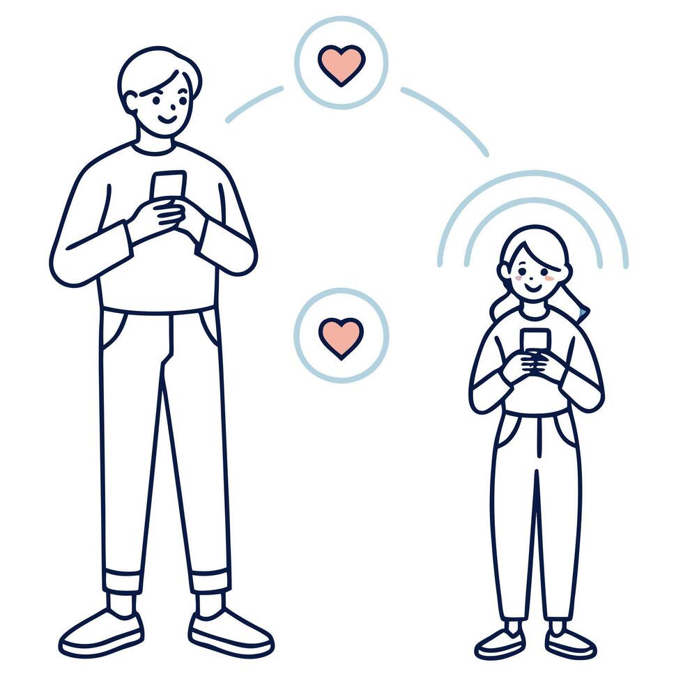 Flat Close up of family members sending digital messages across a smart device wristband with floating icons concept as A macro close up of family members using smart wristbands to flat vector