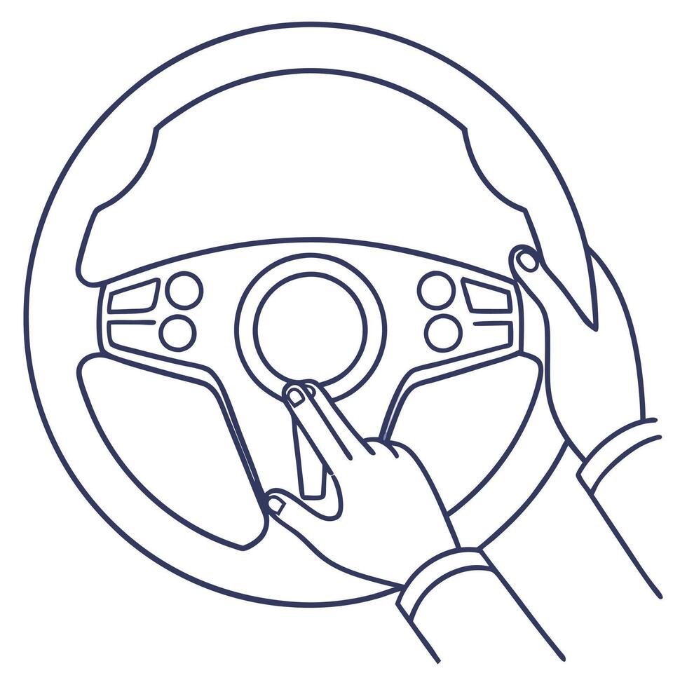 Flat Close up of fingertips interacting with holographic controls on steering wheel concept as A macro shot focuses on the drivers fingertips as they interact with holographic cont flat vector