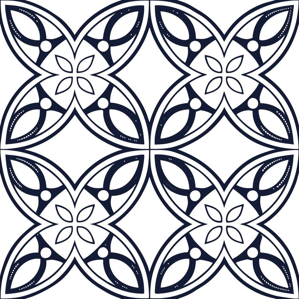 Flat Construct Moroccan mosaic vibe incorporate ethnic style geometry craft repeating symmetrical pattern concept as Focus on intricate ornamental geometry emphasize contrasting hu flat vector