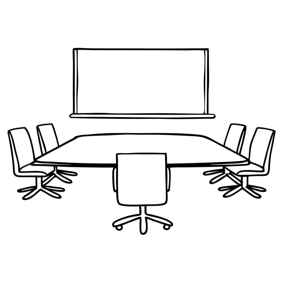 Flat Glossy Minimalist Meeting Room Background concept as A glossy minimalist meeting room background with sleek furniture and ample copy space perfect for showcasing collaborative flat vector