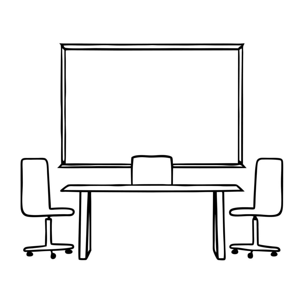Flat Plain Modern Office Background concept as A plain modern office background with clean lines and a neutral palette offering ample copy space for advertisements highlighting col flat vector