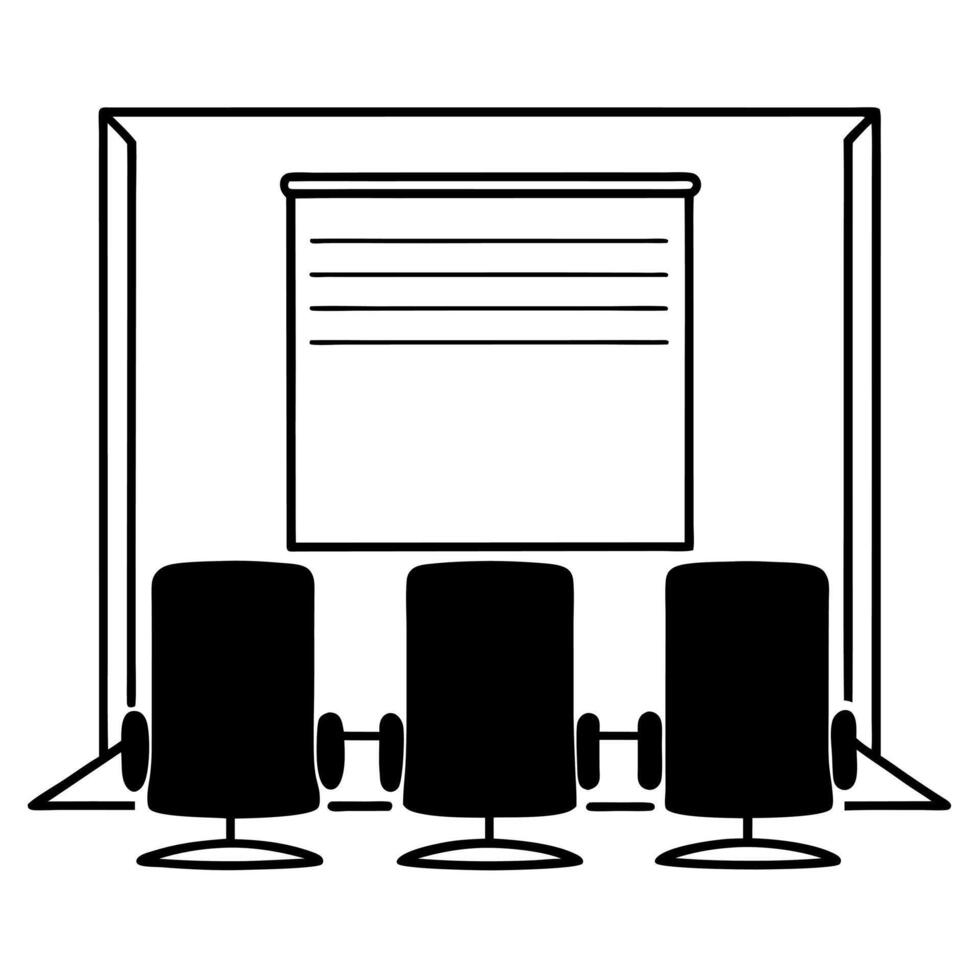 Flat Plain White Office with Minimalist Furniture concept as A plain white office space with minimalist furniture and clean design ideal for showcasing professional teamwork and br flat vector