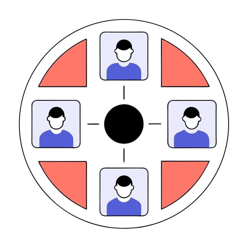 Flat Realistic Close Up of Team Dynamics concept as A close up shot capturing the dynamic interactions and expressions of team members during a realistic brainstorming session in a flat vector