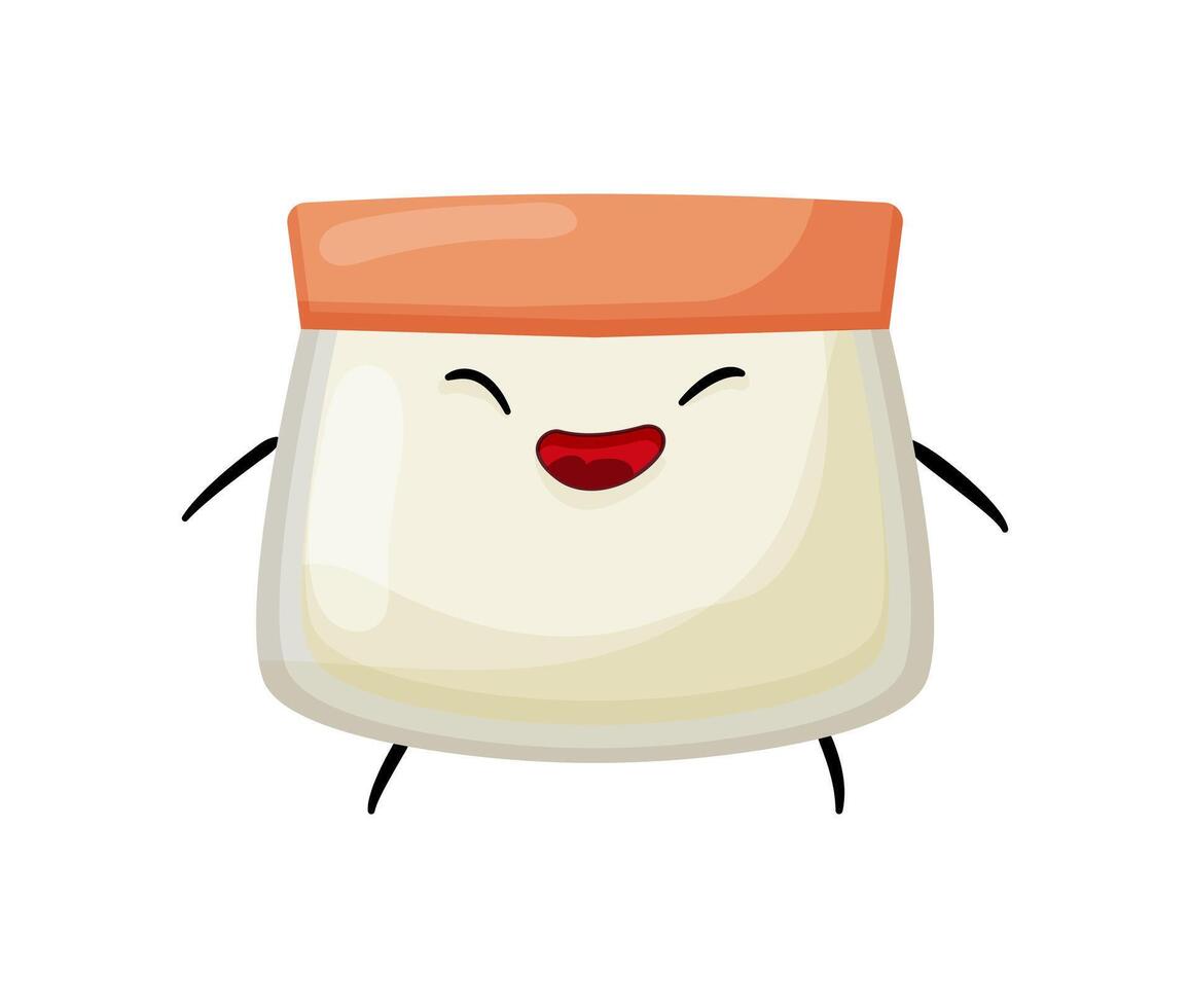 Happy Cream Jar vector