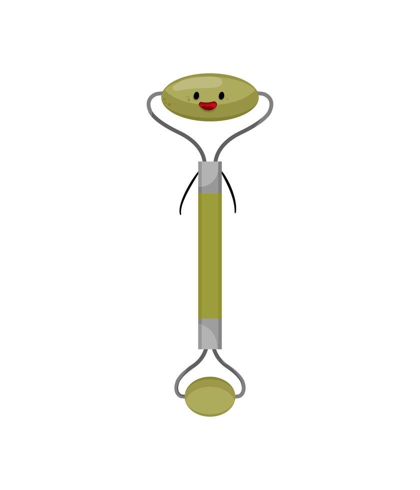 Green Jade Roller Character vector